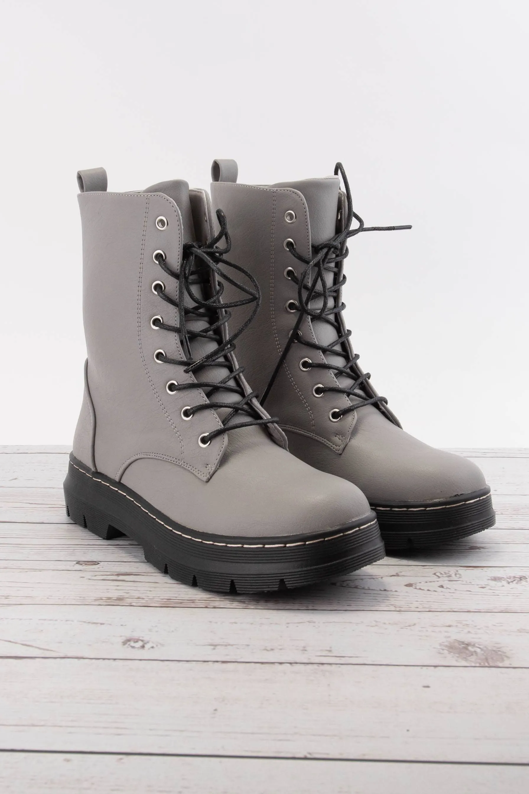 Renee Lace Up Combat Boots