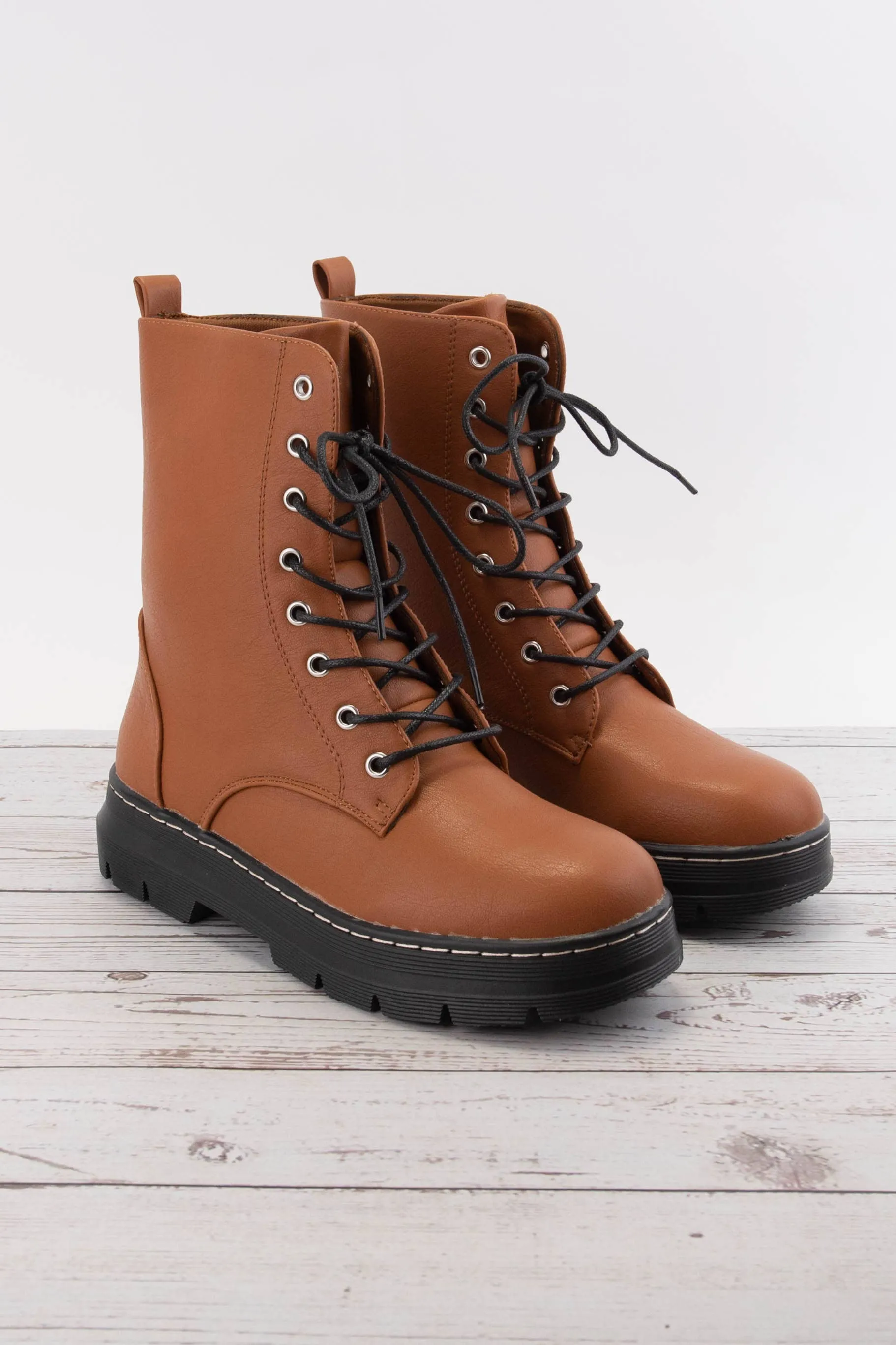 Renee Lace Up Combat Boots