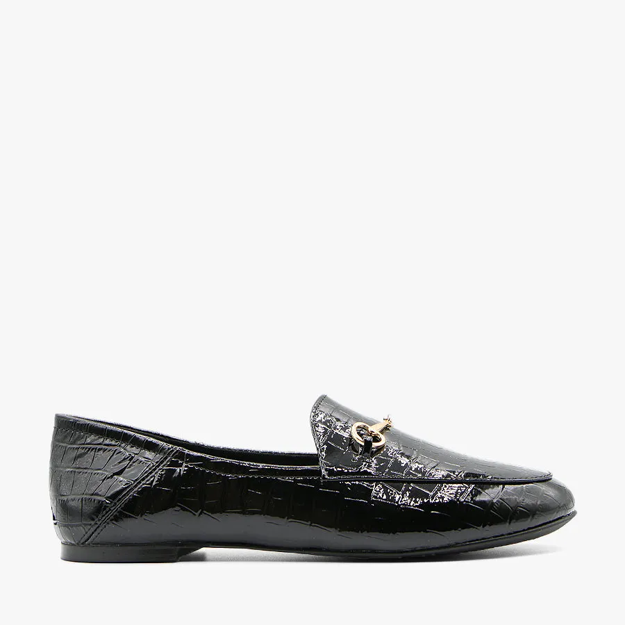 ROWDY BLACK CROC PATENT