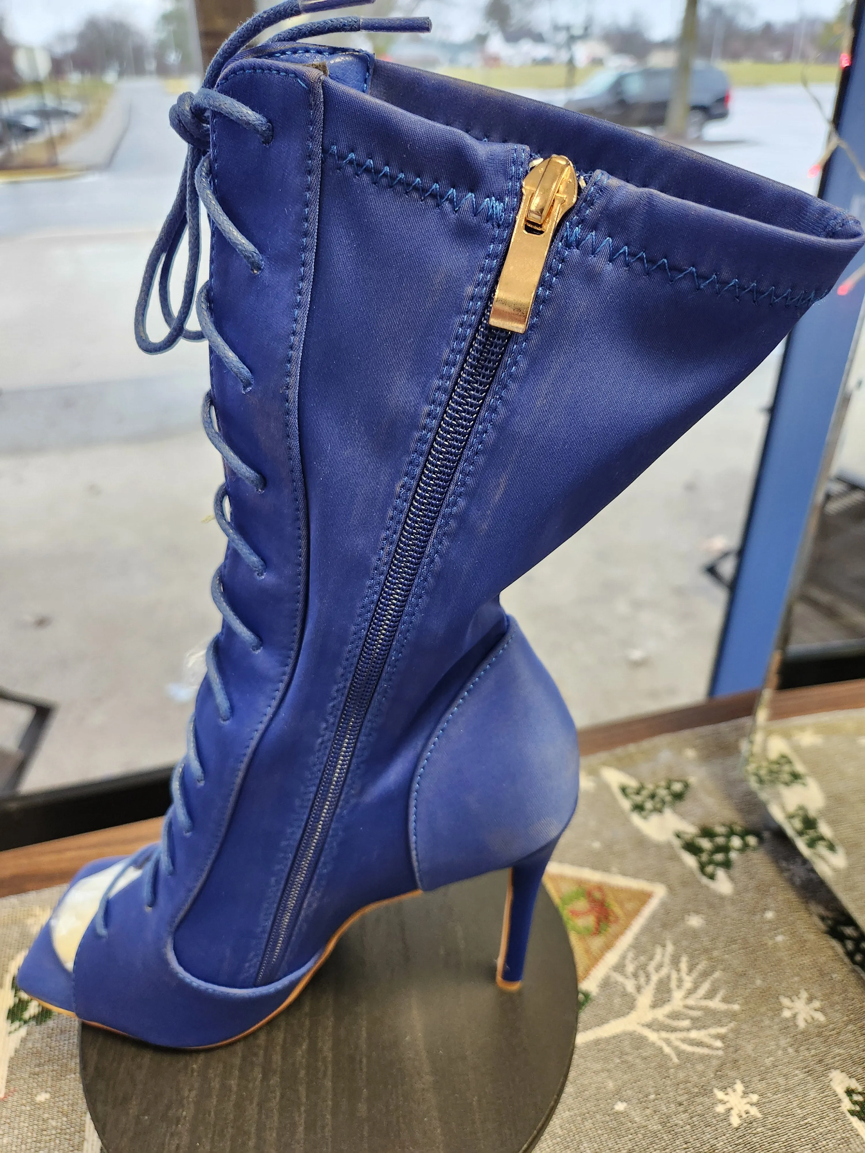 Royal Blue Lace up Bootie