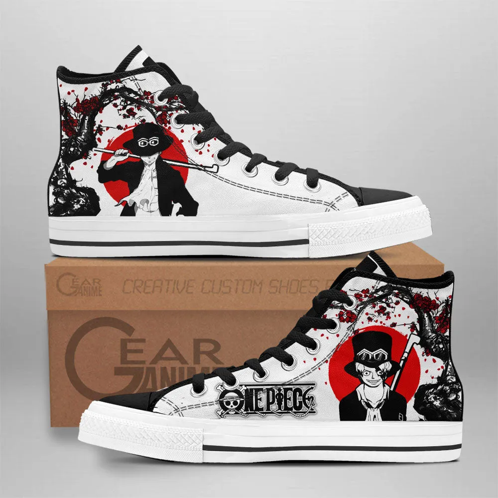 Sabo High Top Shoes Custom Anime OP Sneakers Japan Style