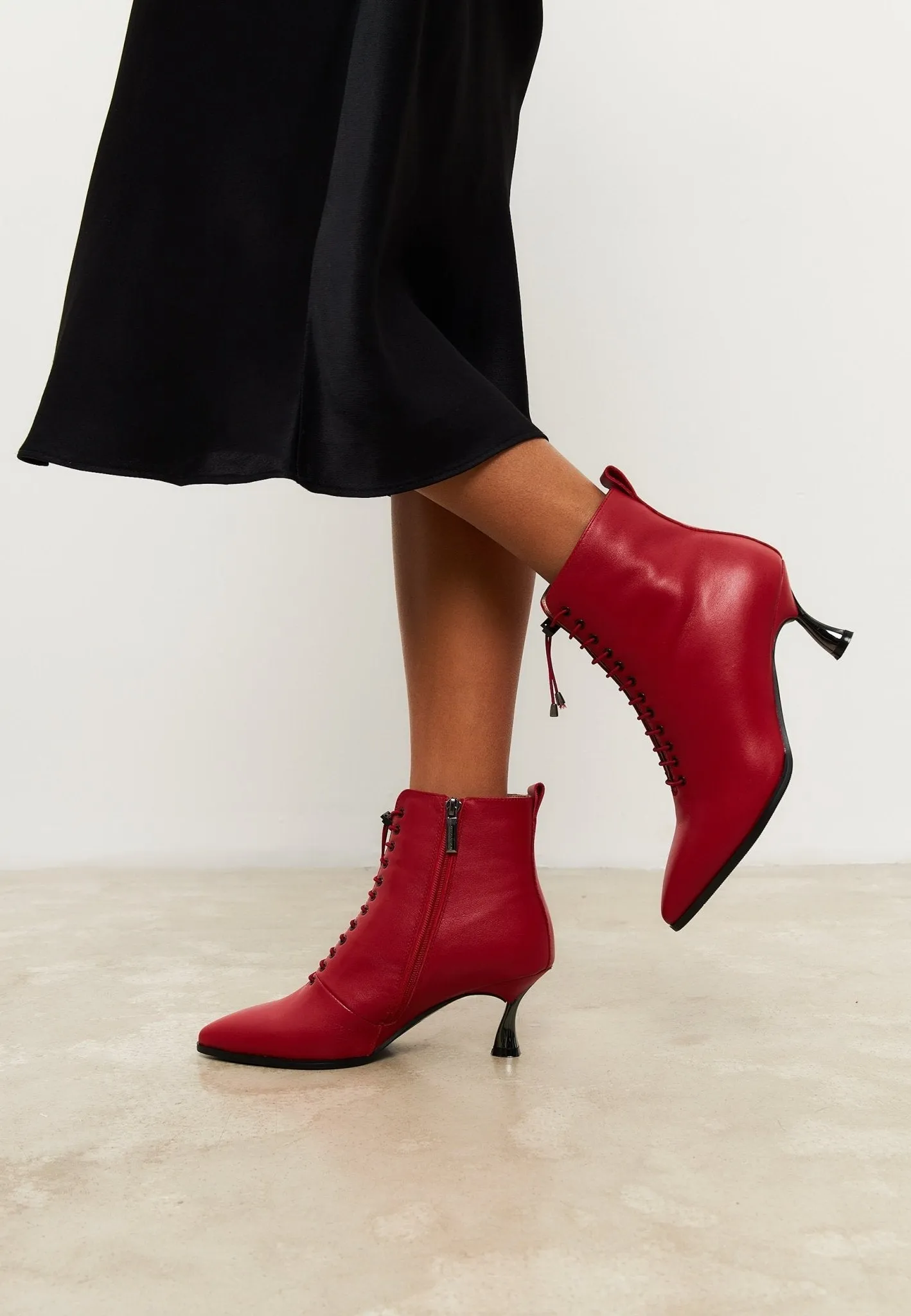 Stiletto Classic Ankle Boots - Red