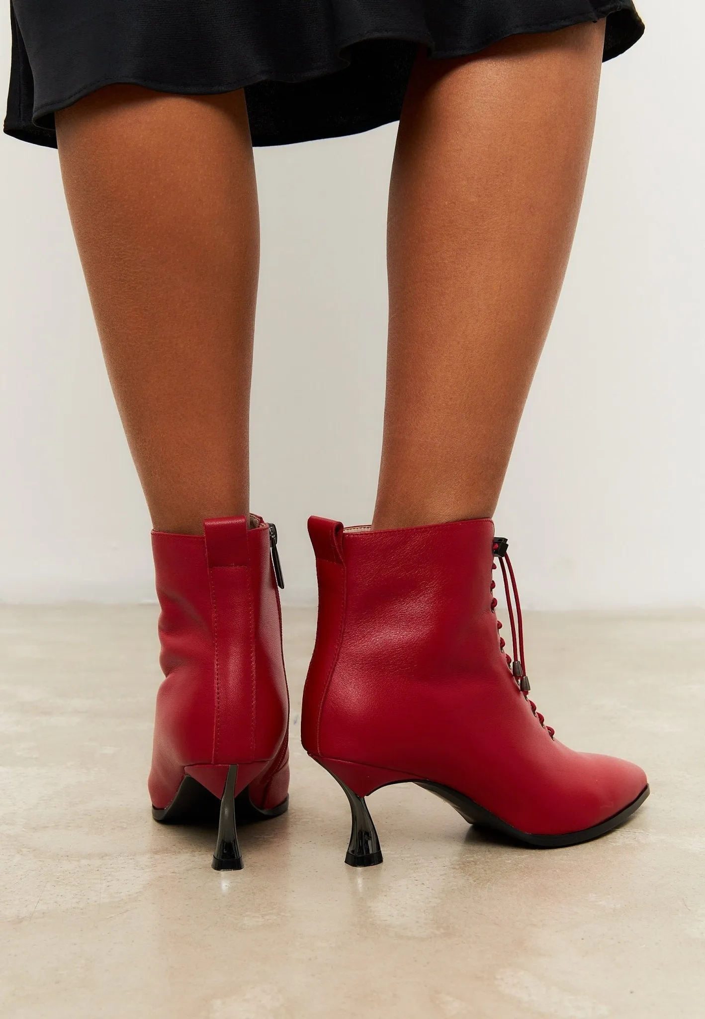 Stiletto Classic Ankle Boots - Red