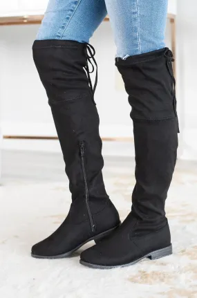 Take Me With You Over The Knee Black Boots