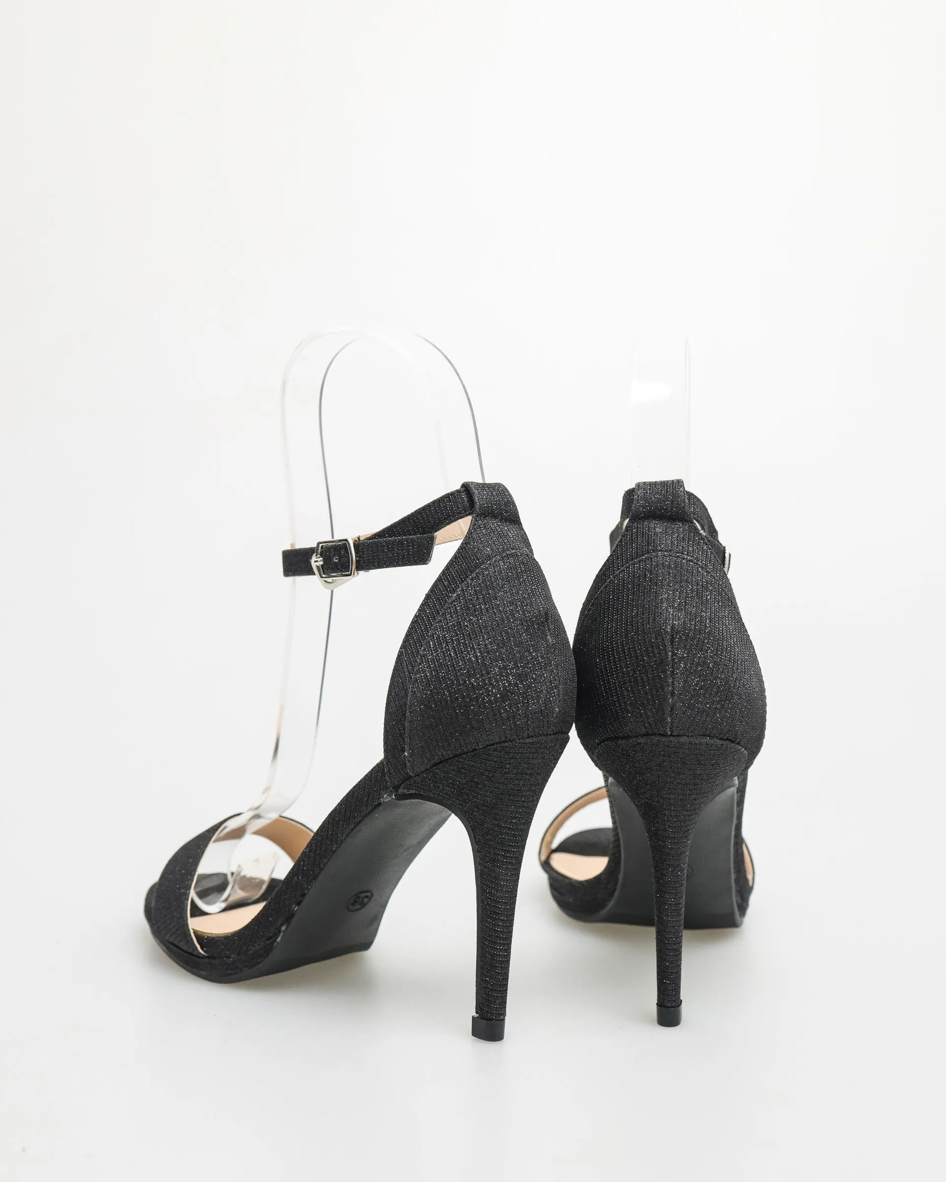 Tomaz NN161 Ladies Glitter Heels (Black)