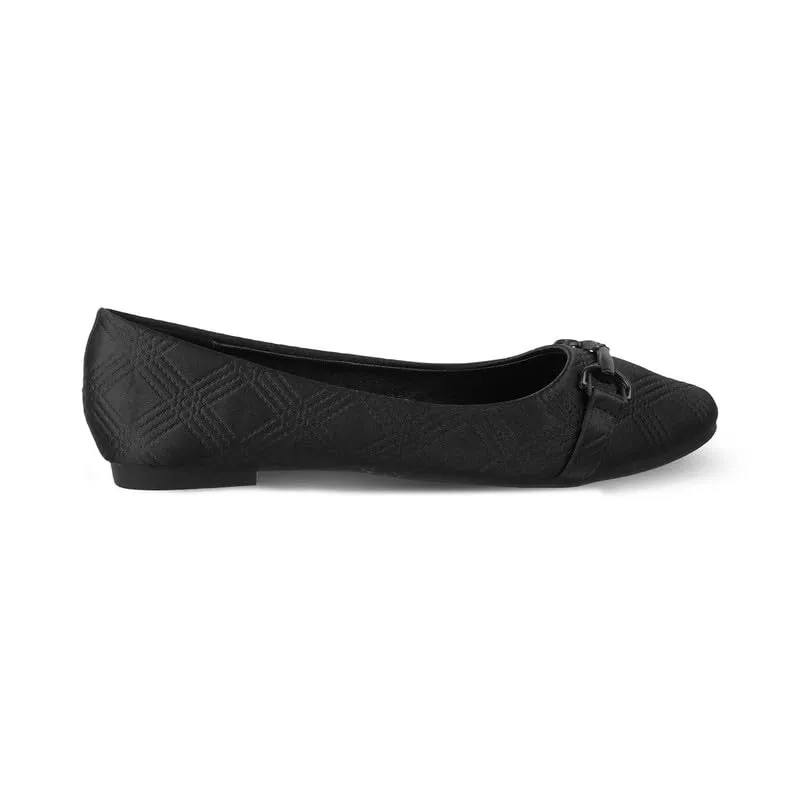 tresmode 239-ROGER Black Women Flat Ballerina EU/39 UK/6