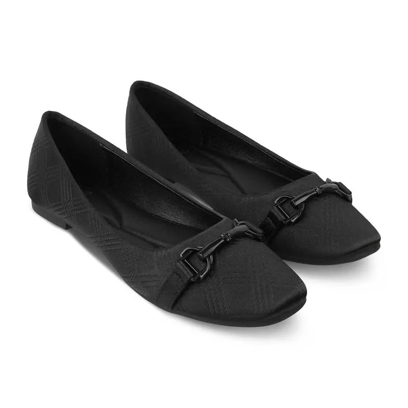 tresmode 239-ROGER Black Women Flat Ballerina EU/39 UK/6