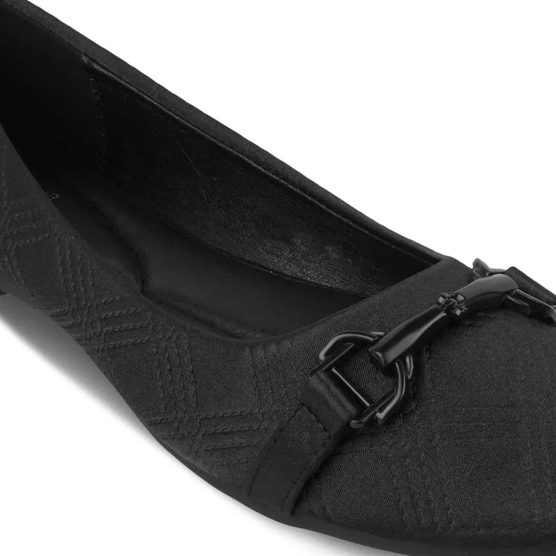 tresmode 239-ROGER Black Women Flat Ballerina EU/39 UK/6