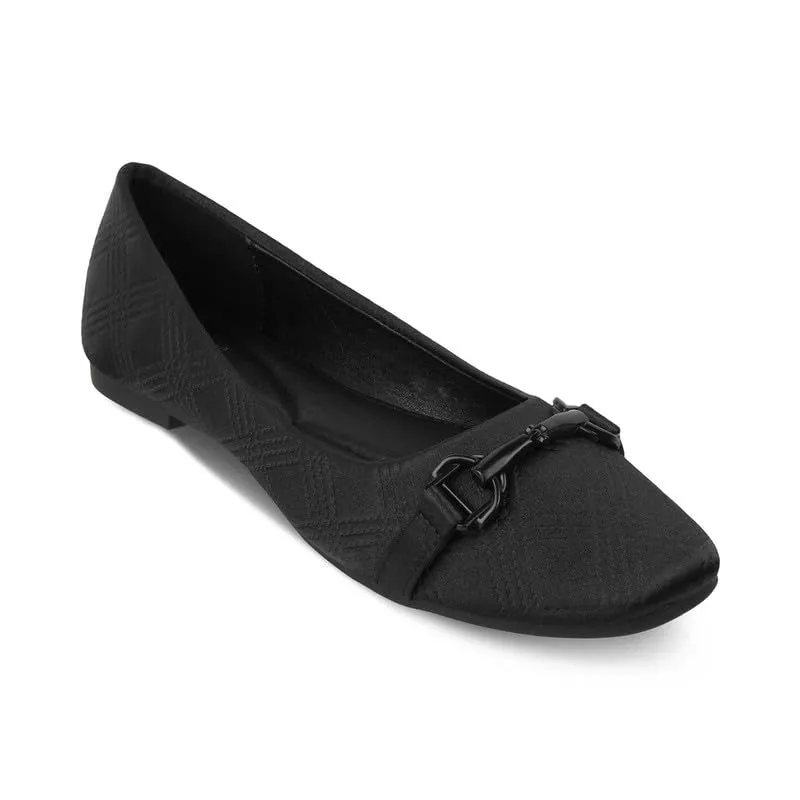 tresmode 239-ROGER Black Women Flat Ballerina EU/39 UK/6