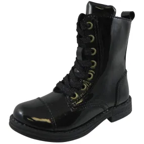 Umi Girl's Black Stomp Zipper Boots