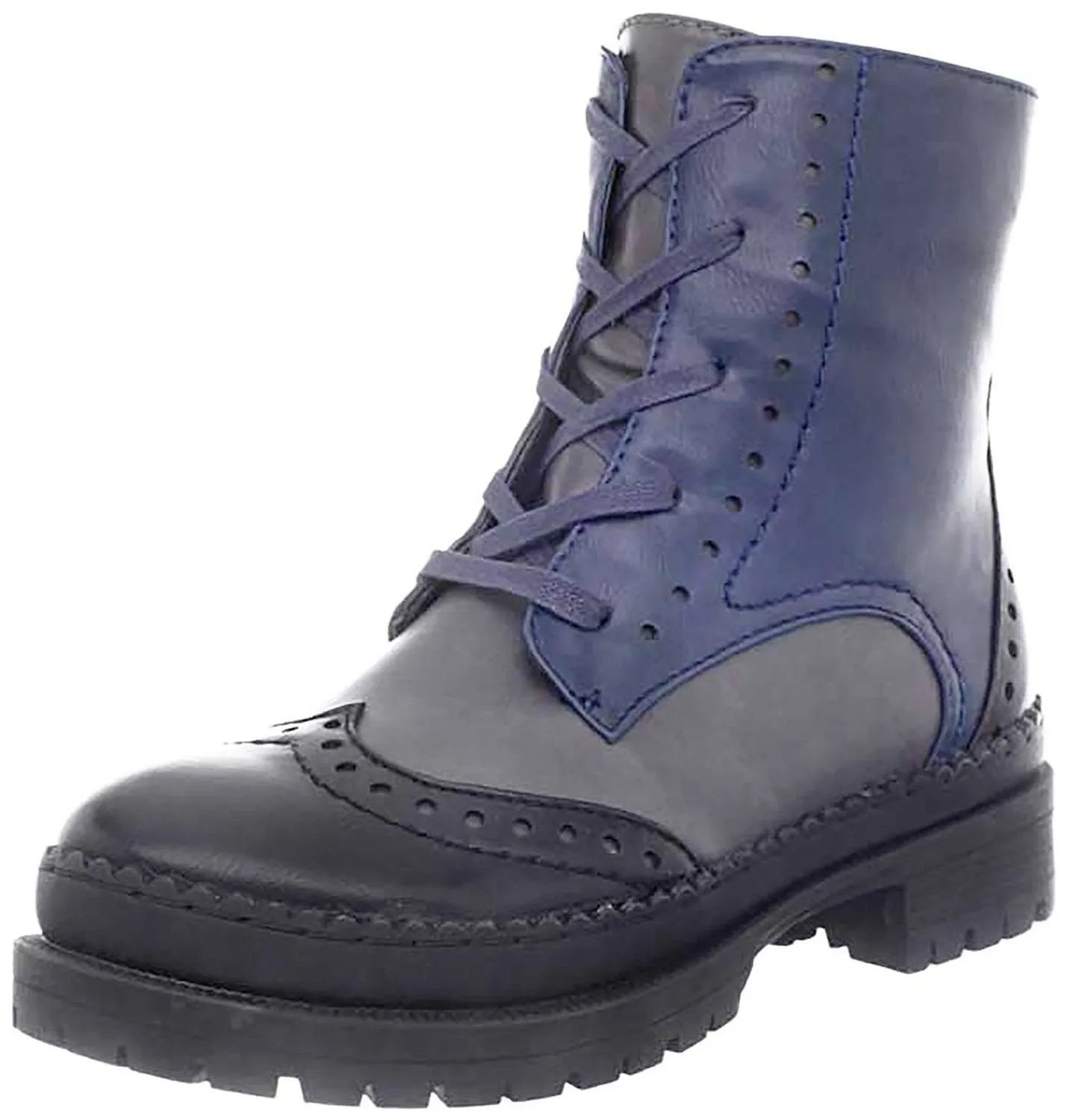 Wing Tip Cap Toe Wanted Shoes Women's Harper Ankle Lug Boot