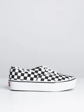 WOMENS VANS AUTHENTIC PLATFORM 2.0 CHECKER SNEAKERS - CLEARANCE