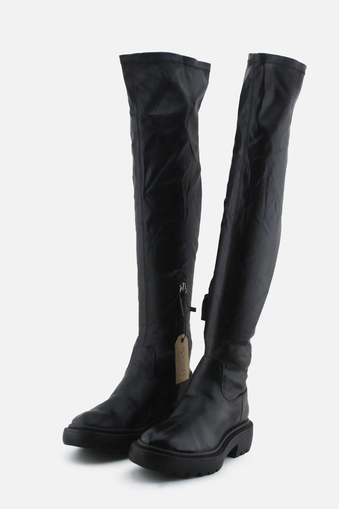 Zara Zipper Over The Knee Boots | 100% Authentic Leather